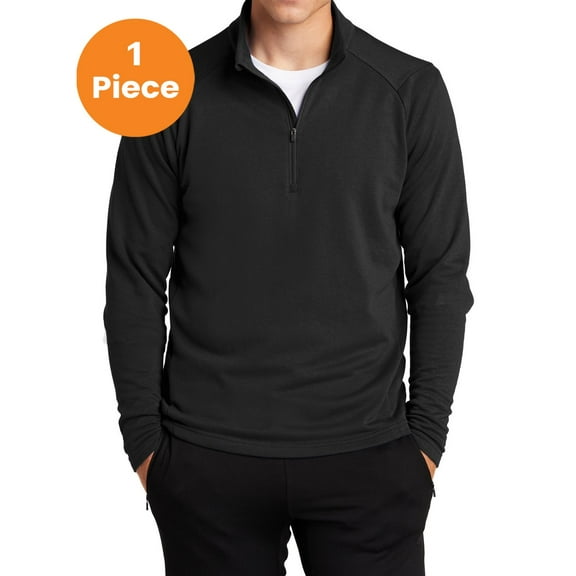 Sport-Tek ST273 Lightweight French Terry 1/4-Zip Pullover, Black, XS, Mens Hoodies and Sweatshirts