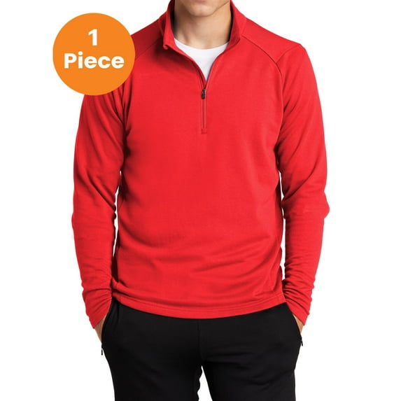 Sport-Tek ST273 Lightweight French Terry 1/4-Zip Pullover, True Red, M, Mens Hoodies and Sweatshirts