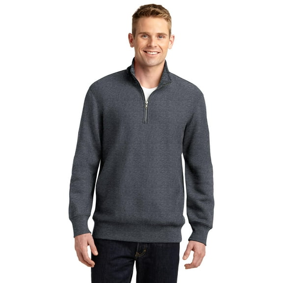 Sport-Tek ST283 Super Heavyweight 1/4-Zip Pullover Sweater, Graphite Heather, 3XL