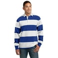 thumbnail image 1 of Sport-Tek ST301 Classic Long Sleeve Rugby Polo, True Royal/ White, M, 1 of 2