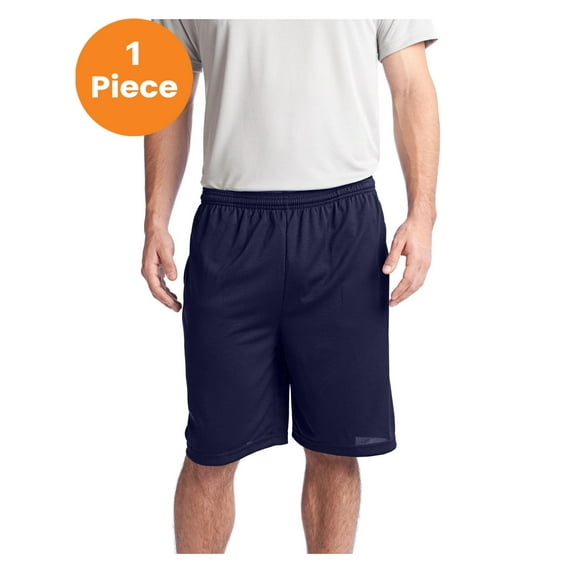 Sport-Tek ST312 PosiCharge Tough Mesh Pocket Shorts, True Navy, 4XL, Big and Tall Workout Shorts