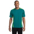 thumbnail image 1 of Sport-Tek ST351 PosiCharge Mens Colorblock T-Shirt - Tropic Blue/ Lime Shock - Medium, 1 of 2