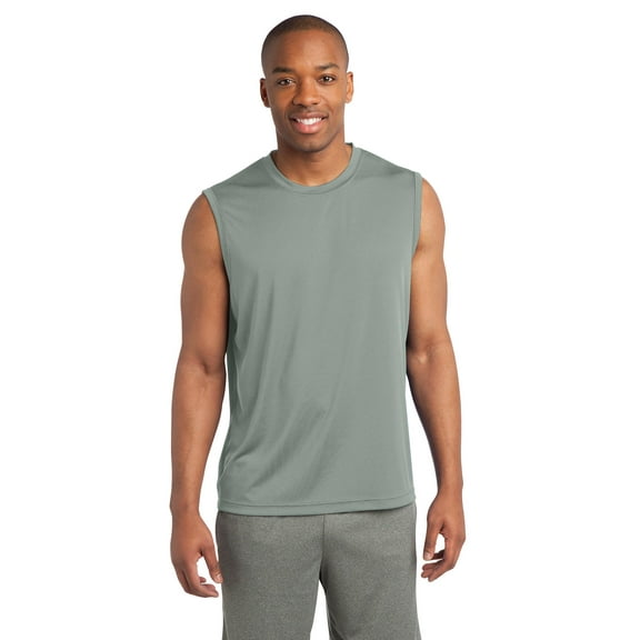 Sport-Tek ST352 Mens PosiCharge Sleeveless T-Shirt - Silver - XL