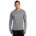 thumbnail image 1 of Sport-Tek ST361LS Long Sleeve Heather Colorblock Contender Tee, 1 of 2