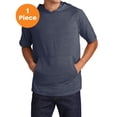 thumbnail image 1 of Sport-Tek ST404 PosiCharge Tri-Blend Wicking Short Sleeve Hoodie, True Navy Heather, 4XL, Mens Hoodies, 1 of 1