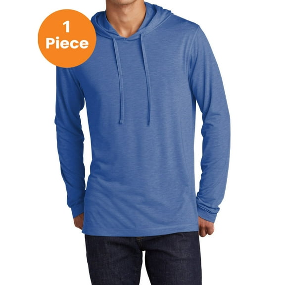 Sport-Tek ST406 PosiCharge Tri-Blend Wicking Long Sleeve Hoodie, True Royal Heather, 3XL, Mens Hoodies and Sweatshirts