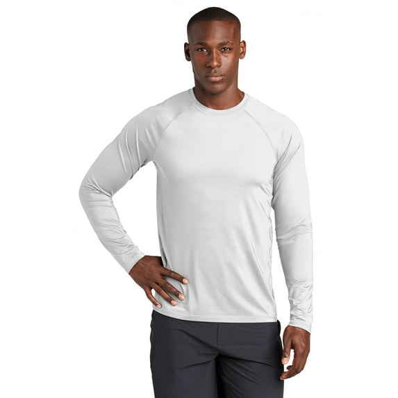 Sport-Tek ST470LS Long Sleeve Rashguard Tee , White, 3XL