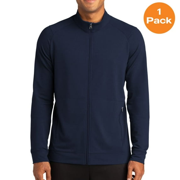 Sport-Tek ST560 Sport-Wick Flex Fleece Full-Zip, True Navy, XL, Mens Dress Shirts