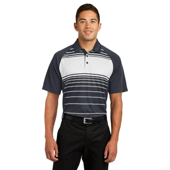 Sport-Tek ST600 Dry Zone Sublimated Stripe Polo, Golf Shirts