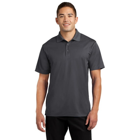 Sport-Tek ST650 Mens Micropique Sport-Wick Polo T-Shirt, Iron Grey - 3XL
