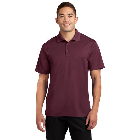 Sport-Tek ST650 Mens Micropique Sport-Wick Polo T-Shirt, Maroon - Extra Small