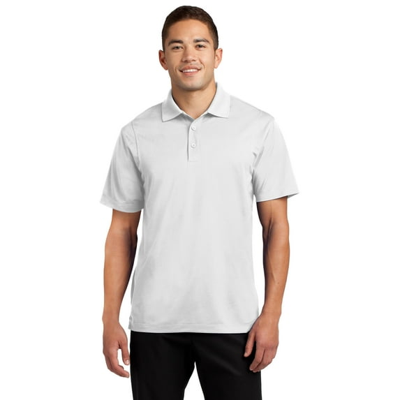 Sport-Tek ST650 Mens Micropique Sport-Wick Polo T-Shirt, White - Extra Small