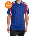 thumbnail image 1 of Sport-Tek ST654 Tricolor Micropique Sport-Wick Polo, True Royal/True Red/White, 4XL, Mens Polo Shirts, 1 of 1