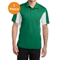 thumbnail image 1 of Sport-Tek ST655 Side Blocked Micropique Sport-Wick Polo, Kelly Green/White, L, Mens Polo Shirts, 1 of 1