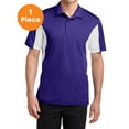 thumbnail image 1 of Sport-Tek ST655 Side Blocked Micropique Sport-Wick Polo, Purple/White, 3XL, Mens Polo Shirts, 1 of 1