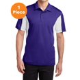 thumbnail image 1 of Sport-Tek ST655 Side Blocked Micropique Sport-Wick Polo, Purple/White, XL, Mens Polo Shirts, 1 of 1