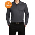 thumbnail image 1 of Sport-Tek ST657 Long Sleeve Micropique Sport-Wick Polo, Iron Grey, XL, Mens Polo Shirts, 1 of 1