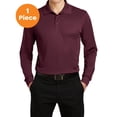 thumbnail image 1 of Sport-Tek ST657 Long Sleeve Micropique Sport-Wick Polo, Maroon, 3XL, Mens Polo Shirts, 1 of 1