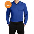 thumbnail image 1 of Sport-Tek ST657 Long Sleeve Micropique Sport-Wick Polo, True Royal, M, Mens Polo Shirts, 1 of 1