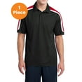 thumbnail image 1 of Sport-Tek ST658 Tricolor Shoulder Micropique Sport-Wick Polo, Black/True Red/White, 2XL, Mens Polo Shirts, 1 of 1