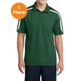 thumbnail image 1 of Sport-Tek ST658 Tricolor Shoulder Micropique Sport-Wick Polo, Forest Green/Black/White, M, Mens Polo Shirts, 1 of 1