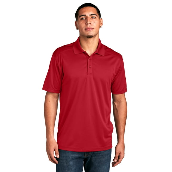 Sport-Tek ST680 Mens PosiCharge Micro-Mesh Polo Tees, True Red - Medium