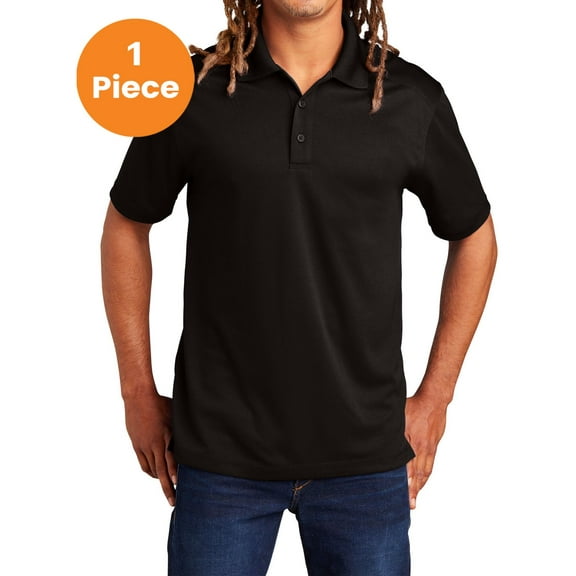Sport-Tek ST680 PosiCharge Micro-Mesh Polo, Black, L, Mens Polo Shirts