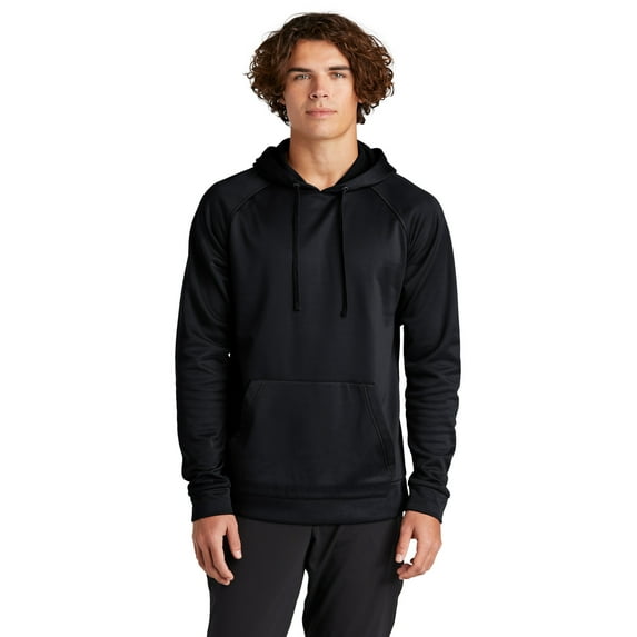 Sport-Tek ST730 Re-Compete Fleece Pullover Hoodie, Black, 3XL