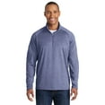 thumbnail image 1 of Sport-Tek ST850 Sport-Wick Stretch 1/2-Zip Pullover, True Navy Heather, M, 1 of 3