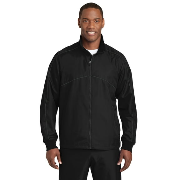 Sport-Tek Shield Ripstop Jacket-2XL (Black/ Graphite Grey)