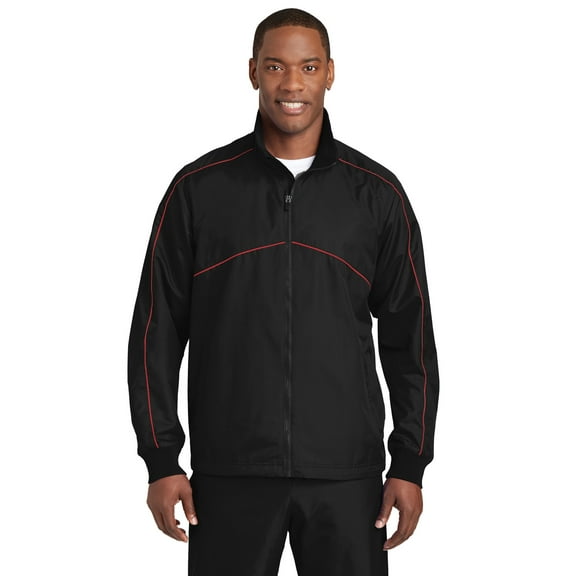 Sport-Tek Shield Ripstop Jacket-S (Black/ True Red)