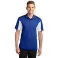 thumbnail image 1 of Sport-Tek Side Blocked Micropique Sport Wick Polo-4XL (True Royal/White), 1 of 6