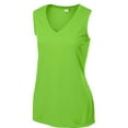 thumbnail image 1 of Sport-Tek Sleeveless V-Neck Tee (LST352) Lime Shock, XL, 1 of 6