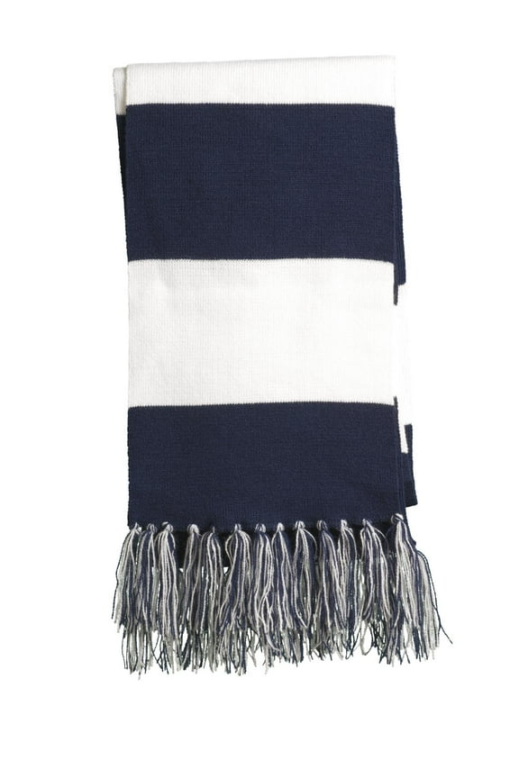 Spectator Scarf. Sta02 , STA02 , True Navy/ White , One Size