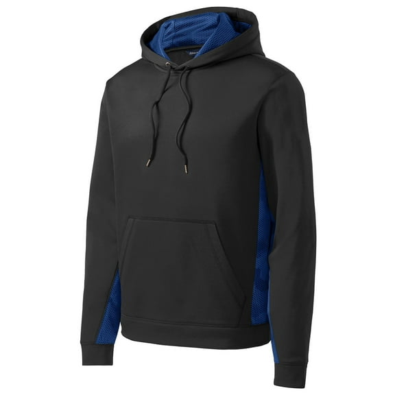 Sport-Tek Sport-Wick CamoHex Fleece Colorblock Hooded Pullover. ST239