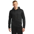 thumbnail image 1 of Sport-Tek Sport Wick Fleece Colorblock Hooded Pullover-2XL (Black/ Dark Smoke Grey), 1 of 6