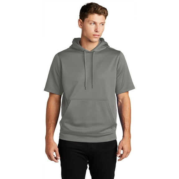 Sport-Tek Sport-Wick Fleece Short Sleeve Hooded Pullover. St251