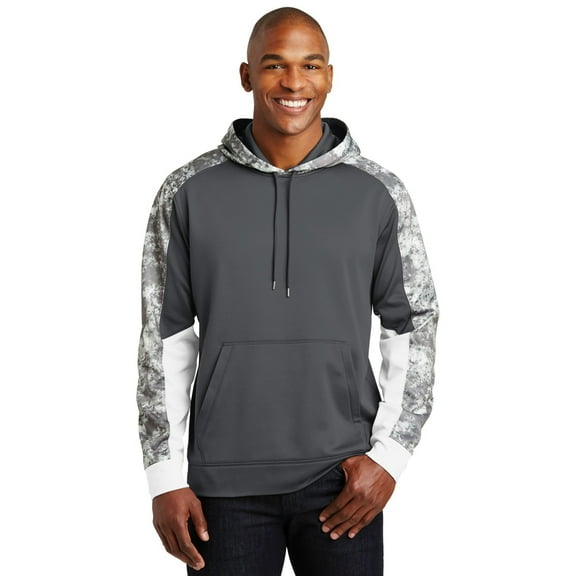Sport-Tek Sport-Wick Mineral Freeze Fleece Colorblock Hooded Pullover. ST231
