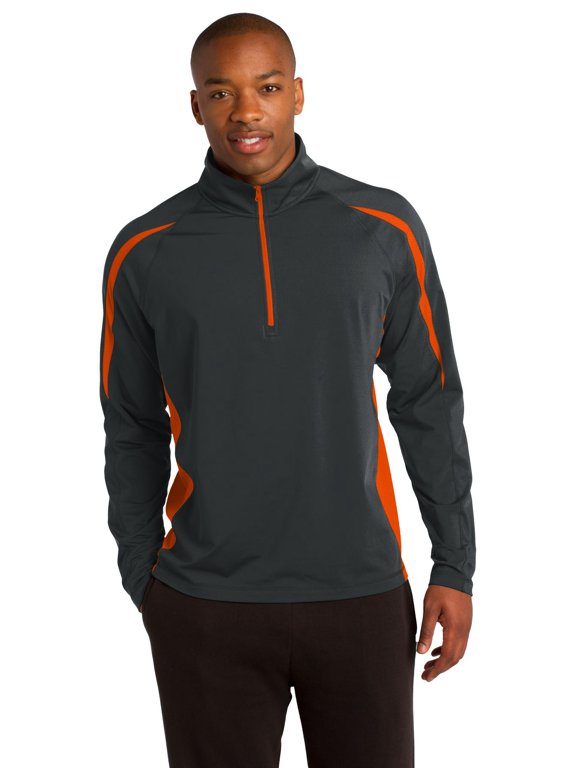 Sport-Tek Sport-Wick Stretch 1/2-Zip Colorblock Pullover