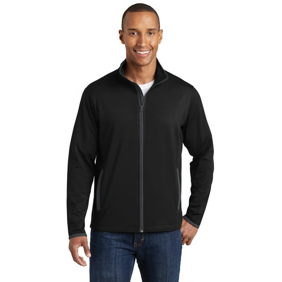 Sport-Tek Sport-Wick Stretch Contrast Full-Zip Jacket. ST853