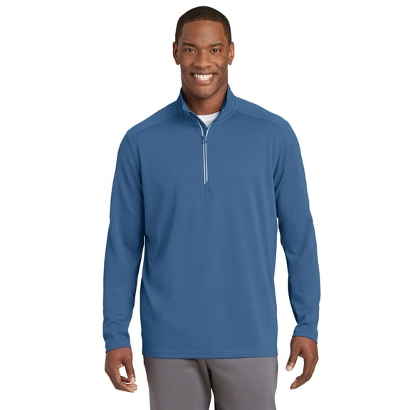 Sport-Tek Sport Wick Textured 1/4 Zip Pullover-XS (Dawn Blue)