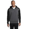 thumbnail image 1 of Sport-Tek St249 Colorblock Tech Fleece 1/4-Zip Hooded Sweatshirt, 1 of 2