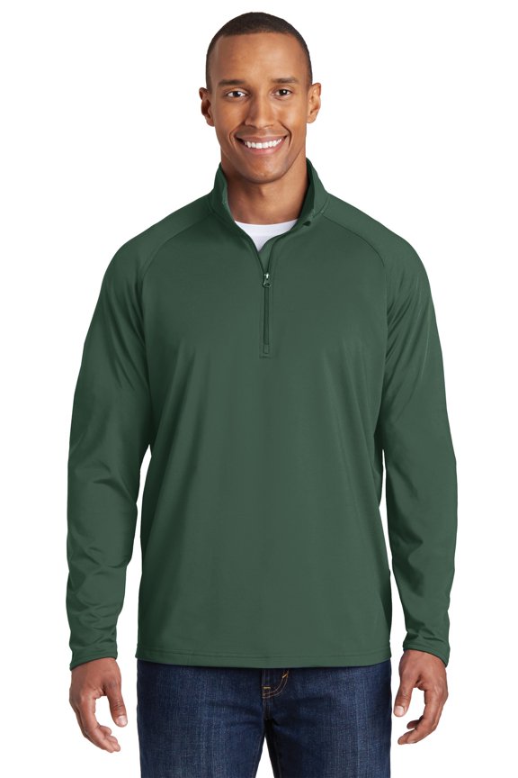 Stretch 1/2Zip Pullover (ST850) Forest Green, XS