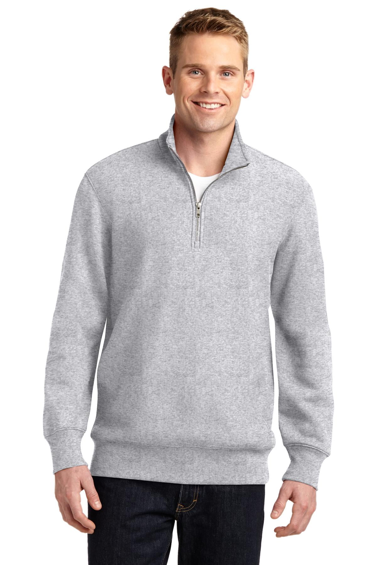 PINSPARK Herren Sweatshirt 1/4 Zip - Stehkragen Pullover Ohne Kapuze Für Sport & Freizeit
