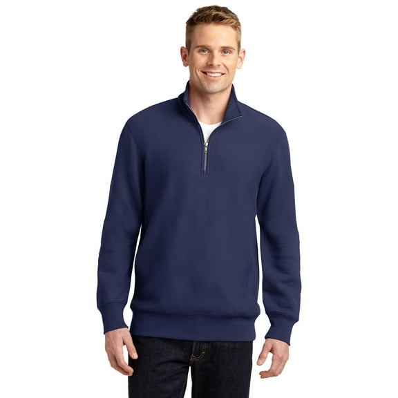 Sport-Tek ST283 Super Heavyweight 1/4-Zip Pullover Sweater, True Navy, XS