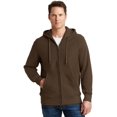 thumbnail image 1 of Sport-Tek F282 Mens Super Heavyweight Full-Zip Hooded Sweatshirt, Brown - Small, 1 of 6