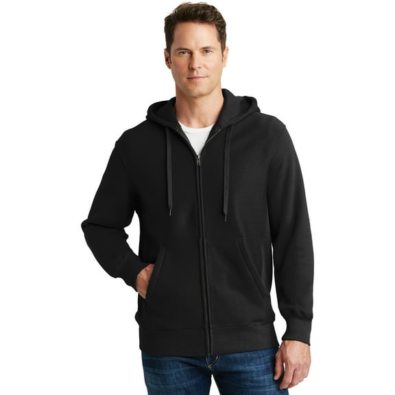 Sport-Tek Super Heavyweight Full Zip Hooded Sweatshirt-XS (Black)