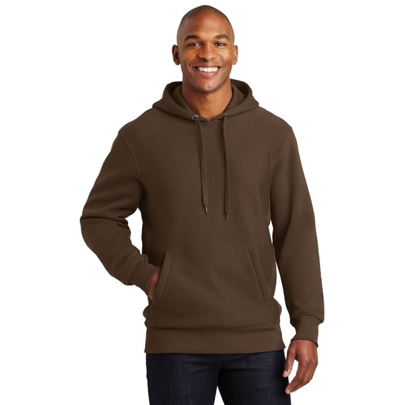 Sport-Tek Super Heavyweight Pullover Hooded Sweatshirt-L (Brown)
