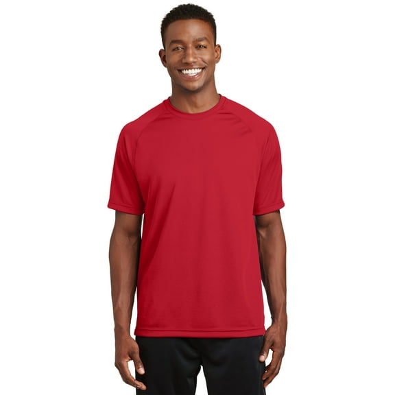 Sport-Tek T473 Dry Zone Short Sleeve Raglan T-Shirt , True Red, 4XL
