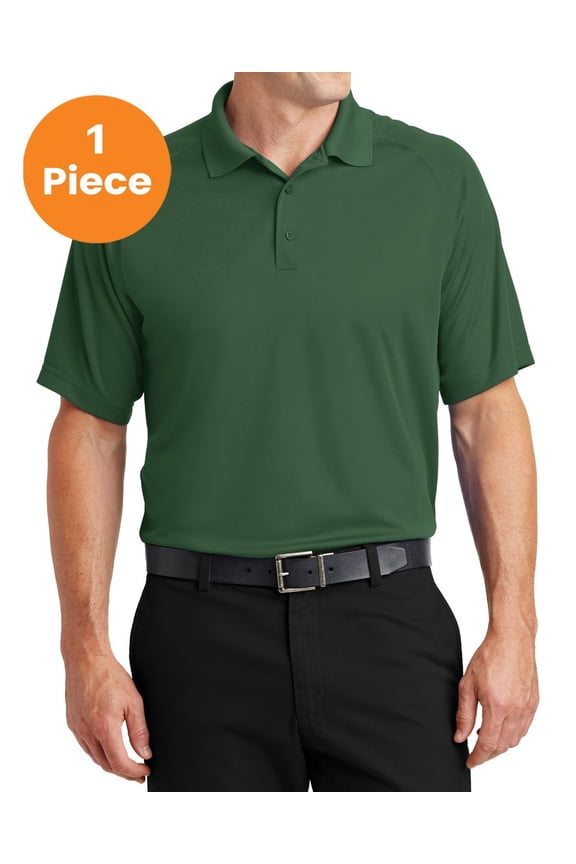 T475 Dry Zone Raglan Polo, Forest Green, 2XL, Mens Polo Shirts